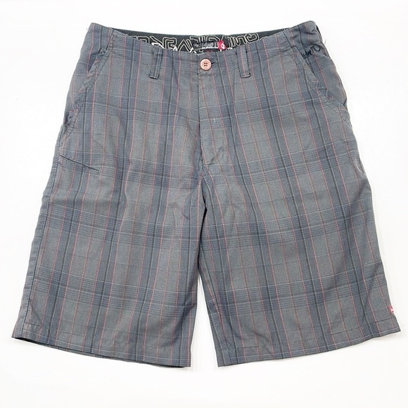 Quiksilver gray plaid shorts - Picture 1 of 3